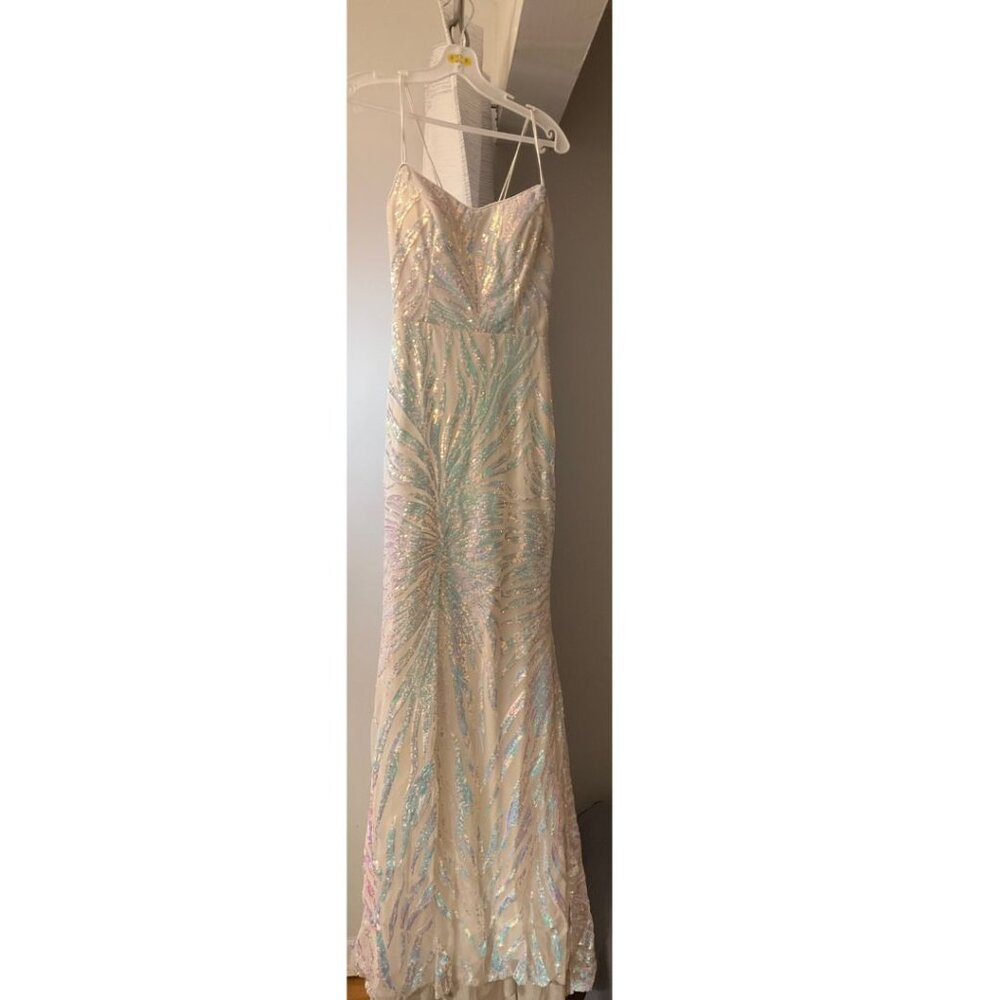 White Multicolor gown